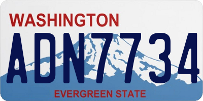 WA license plate ADN7734