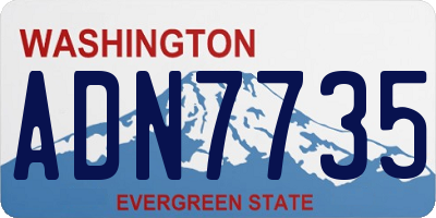 WA license plate ADN7735