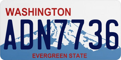 WA license plate ADN7736