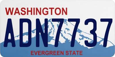 WA license plate ADN7737