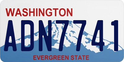 WA license plate ADN7741