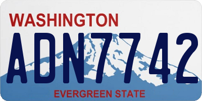 WA license plate ADN7742