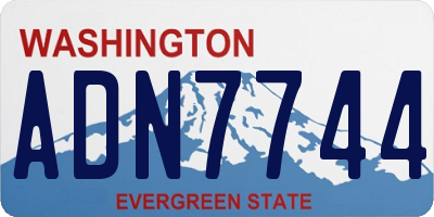 WA license plate ADN7744