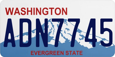 WA license plate ADN7745