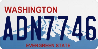 WA license plate ADN7746
