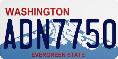 WA license plate ADN7750