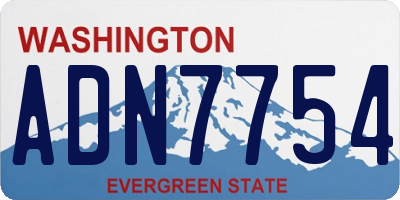 WA license plate ADN7754