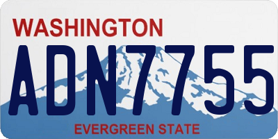WA license plate ADN7755