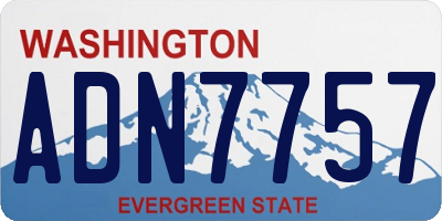 WA license plate ADN7757