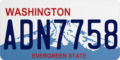 WA license plate ADN7758