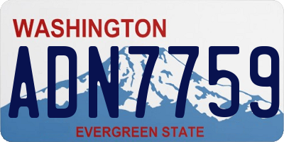 WA license plate ADN7759