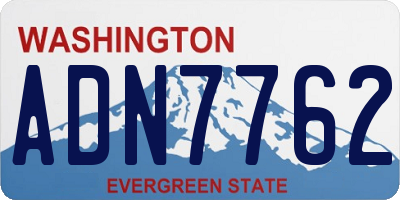 WA license plate ADN7762