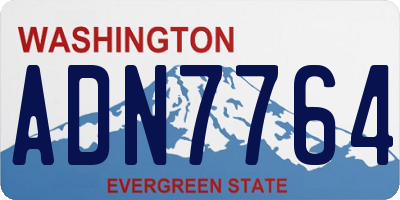 WA license plate ADN7764