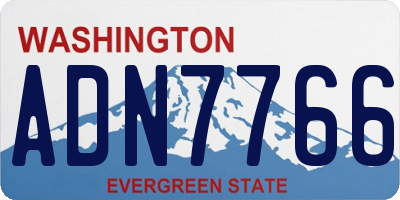WA license plate ADN7766
