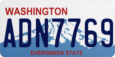 WA license plate ADN7769