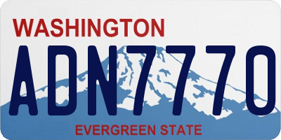 WA license plate ADN7770