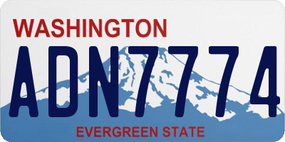 WA license plate ADN7774