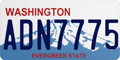 WA license plate ADN7775