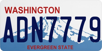 WA license plate ADN7779