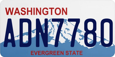 WA license plate ADN7780