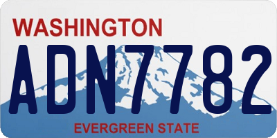 WA license plate ADN7782