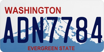 WA license plate ADN7784