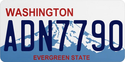 WA license plate ADN7790