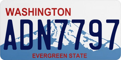 WA license plate ADN7797