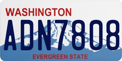 WA license plate ADN7808