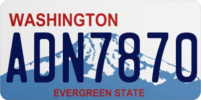 WA license plate ADN7870