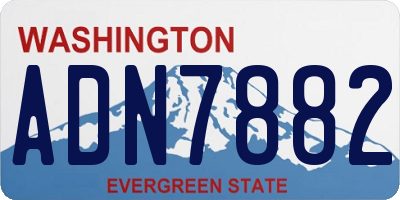 WA license plate ADN7882