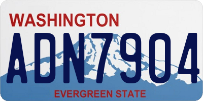 WA license plate ADN7904