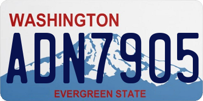 WA license plate ADN7905