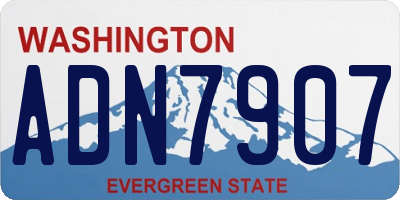 WA license plate ADN7907