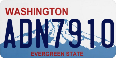 WA license plate ADN7910