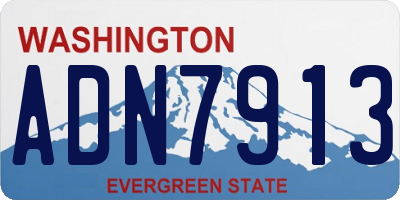 WA license plate ADN7913