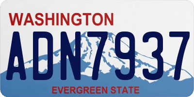 WA license plate ADN7937