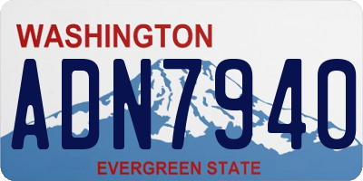 WA license plate ADN7940