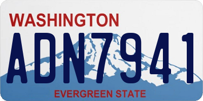 WA license plate ADN7941