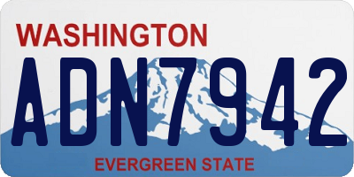 WA license plate ADN7942