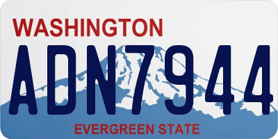 WA license plate ADN7944