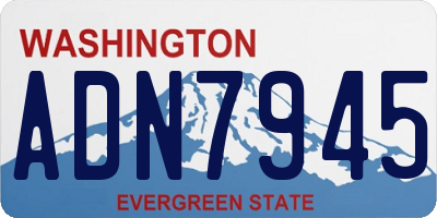 WA license plate ADN7945