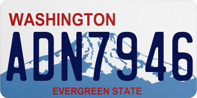 WA license plate ADN7946