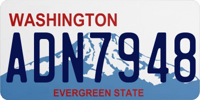 WA license plate ADN7948