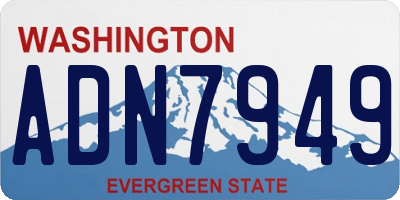 WA license plate ADN7949