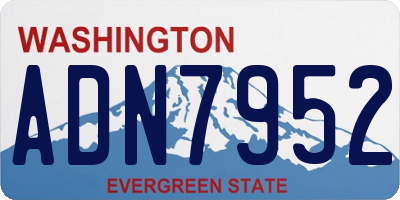 WA license plate ADN7952