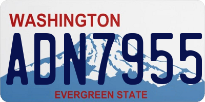 WA license plate ADN7955