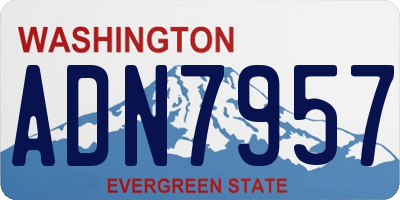 WA license plate ADN7957