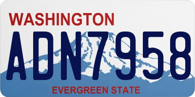 WA license plate ADN7958