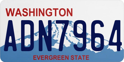 WA license plate ADN7964